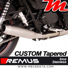 Paire de silencieux Pot échappement ~ Triumph Street Twin 2016-2017 ~ Remus Custom Tapered