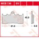 Plaquettes de frein Avant ~ BMW R 1100 S R11S 2004-2005 ~ TRW Lucas MCB 736 SV