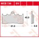 Plaquettes de frein Avant ~ BMW K 1200 LT Integral ABS K2LT 11/00-09 ~ TRW Lucas MCB 736