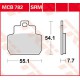 Plaquettes de frein Arrière ~ Piaggio X8 250 , i.e. M36 2005-2007 ~ TRW Lucas MCB 782 SRM