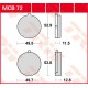 Plaquettes de frein Avant ~ Suzuki GT 550 GT550 1976-1977 ~ TRW Lucas MCB 72