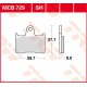 Plaquettes de frein Arrière ~ Suzuki GSF 650 Bandit WVB5 2005-2006 ~ TRW Lucas MCB 729 SH