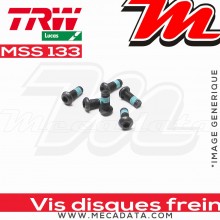 Jeu de vis de fixation pour disques de frein M8 x 1.25 - 6 pièces