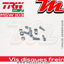 Jeu de vis de fixation pour disques de frein M6x23 - 6 pièces