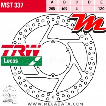 Disque de frein Avant ~ BMW F650 650 CS, ABS (K14) 2000-2005 ~ TRW Lucas MST 337