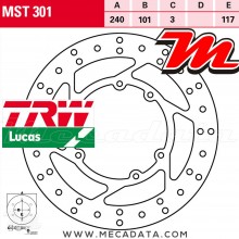 Disque de frein Avant ~ Honda CR 125 R (JE01) 1995-1997 ~ TRW Lucas MST 301