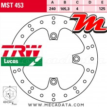 Disque de frein Avant ~ Honda SH 150 i (KF10/K13) 2009+ ~ TRW Lucas MST 453