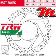 Disque de frein Avant ~ Honda CRF 450 R 2015+ ~ TRW Lucas MST 281 EC