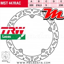Disque de frein Avant ~ Honda NC 750 S (RC70) 2014-2015 ~ TRW Lucas MST 447 RAC