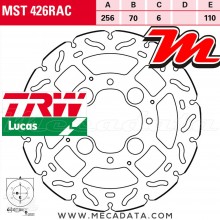 Disque de frein Arrière ~ Honda VFR 800 F ABS (RC93) 2017+ ~ TRW Lucas MST 426 RAC