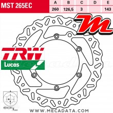 Disque de frein Avant ~ Husaberg FE 400 (Husaberg FE) 2000+ ~ TRW Lucas MST 265 EC