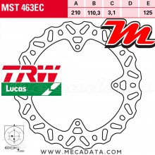 Disque de frein Arrière ~ KTM SX 85 2011+ ~ TRW Lucas MST 463 EC