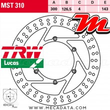 Disque de frein Avant ~ KTM LC4 400 EGS 4 T (KTM-4T-EGS) 1996-2002 ~ TRW Lucas MST 310