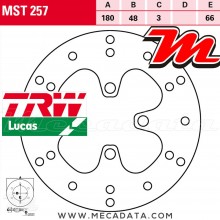 Disque de frein Avant ~ MBK CW 50 Booster Track (4VA) 1996+ ~ TRW Lucas MST 257