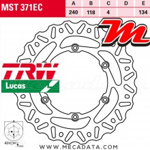 Disque de frein Arrière ~ Suzuki RM 250 2006-2012 ~ TRW Lucas MST 371 EC