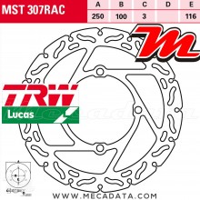 Disque de frein Avant ~ Suzuki RM-Z 250 (RL51C) 2004-2006 ~ TRW Lucas MST 307 RAC