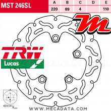 Disque de frein Arrière ~ Suzuki GSXR 600 (WVB2) 2004-2005 ~ TRW Lucas MST 246 SL