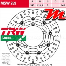 Disque de frein Avant ~ Suzuki GSR 750 , ABS (C5) 2011+ ~ TRW Lucas MSW 259