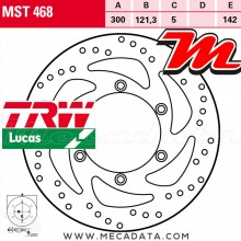 Disque de frein Avant ~ Suzuki VL 800 Intruder Volusia (WVBM) 2001-2006 ~ TRW Lucas MST 468