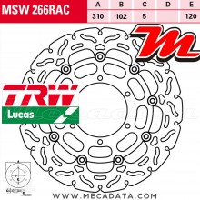 Disque de frein Avant ~ Suzuki GSXR 1000 ABS (WVCY) 2015-2016 ~ TRW Lucas MSW 266 RAC