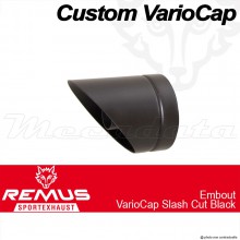 Embout Remus Custom VarioCap Slash Cut Inox Noir