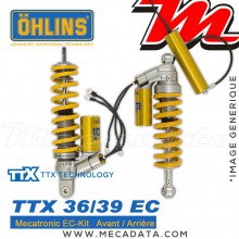 Amortisseurs Ohlins ~ BMW R 1200 GS ADVENTURE ESA (2008-2013) ~ BM 671 (EC-kit) - Avant + Arrière